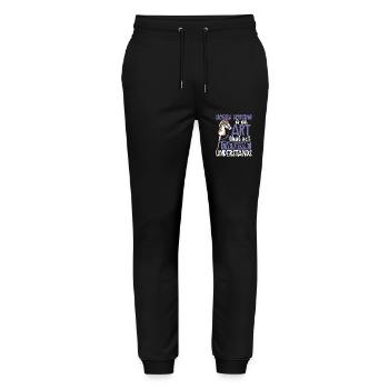 Hobby Horsing Hobby Horse Horse Horse Riding - Stanley/Stella Mover Unisex Organic Jogging Trousers - black - Front - Marisol (170cm) & Nik (191cm)