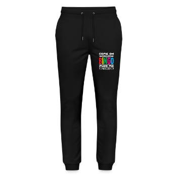 Bingo Player Come Caller Bingo Make Me Holler - Stanley/Stella Mover Unisex Organic Jogging Trousers - black - Front - Marisol (170cm) & Nik (191cm)