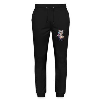 Wiesel - Stanley/Stella Unisex Bio Jogginghose Mover  - Schwarz - Vorne - Marisol (170cm) & Nik (191cm)