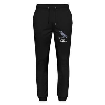 Keeper of the Forgotten Raven and Keys - Stanley/Stella Mover Unisex Organic Jogging Trousers - black - Front - Marisol (170cm) & Nik (191cm)