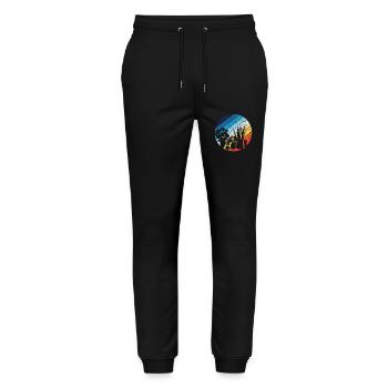 Plant Lover Gardening Retro - Stanley/Stella Mover Unisex Organic Jogging Trousers - black - Front - Marisol (170cm) & Nik (191cm)