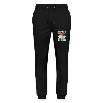 Bingo Player Vital Decisions - Stanley/Stella Mover Unisex Organic Jogging Trousers - black - Front - Marisol (170cm) & Nik (191cm)
