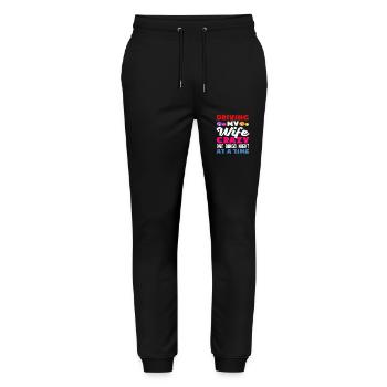 Bingo Spieler Fährt Meine Frau Verrückt - Stanley/Stella Unisex Bio Jogginghose Mover  - Schwarz - Vorne - Marisol (170cm) & Nik (191cm)