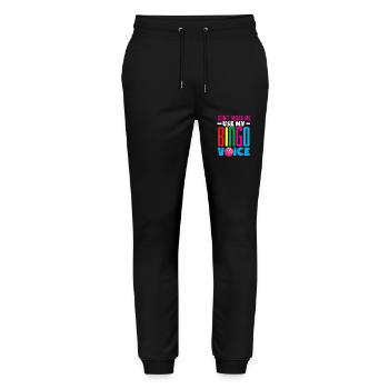 Bingo players don't use my vote - Stanley/Stella Mover Unisex Organic Jogging Trousers - black - Front - Marisol (170cm) & Nik (191cm)