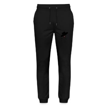 Femme élégante avec chapeau et rouge à lèvres rouge - Pantalon de jogging bio MOVER Stanley/Stella unisexe - noir - Devant - Marisol (170cm) & Nik (191cm)