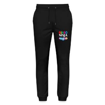 Bingo Ninja Enthusiast with Numbers - Stanley/Stella Mover Unisex Organic Jogging Trousers - black - Front - Marisol (170cm) & Nik (191cm)
