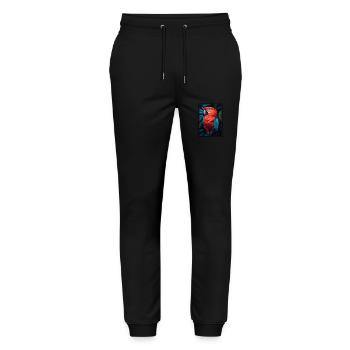 Papageie Papagei - Stanley/Stella Unisex Bio Jogginghose Mover  - Schwarz - Vorne - Marisol (170cm) & Nik (191cm)