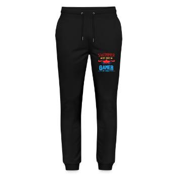 Swimmers by day, gamers by night - Stanley/Stella Mover Unisex Organic Jogging Trousers - black - Front - Marisol (170cm) & Nik (191cm)