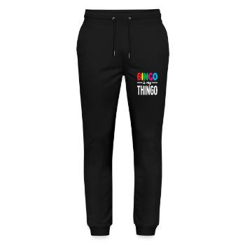 Bingo Is My Thing - Your Game - Stanley/Stella Mover Unisex Organic Jogging Trousers - black - Front - Marisol (170cm) & Nik (191cm)