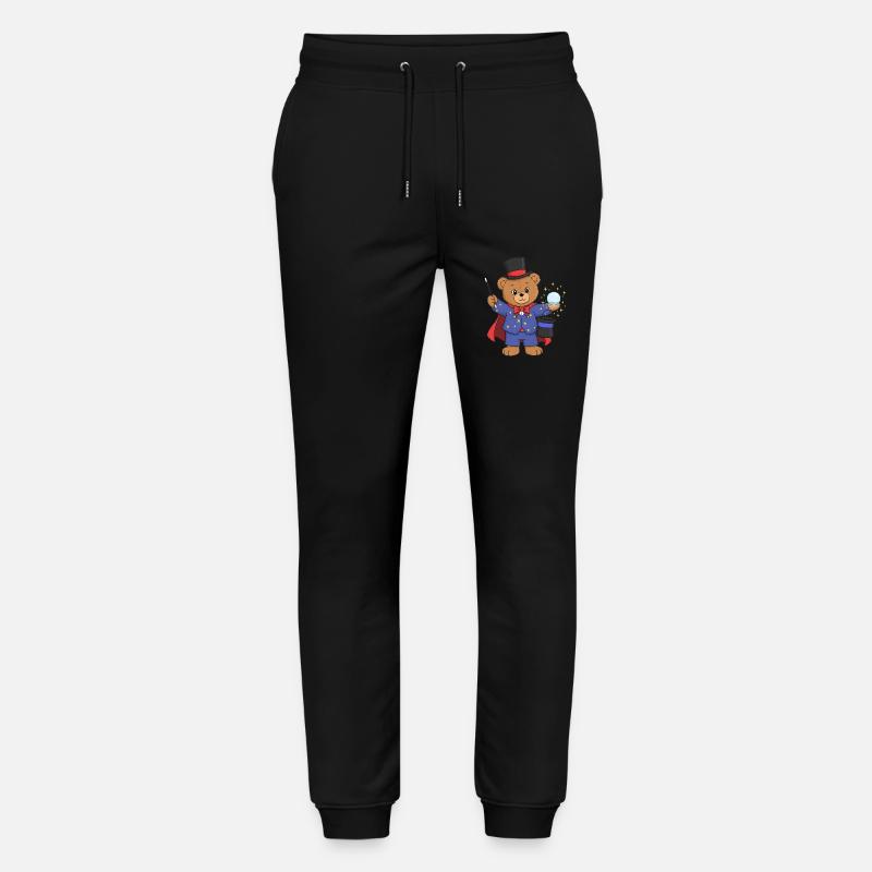 Teddy Bear Wizard - Stanley/Stella Mover Unisex Organic Jogging Trousers - black