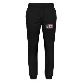 Plant Lover Gardening Monstera - Stanley/Stella Mover Unisex Organic Jogging Trousers - black - Front - Marisol (170cm) & Nik (191cm)