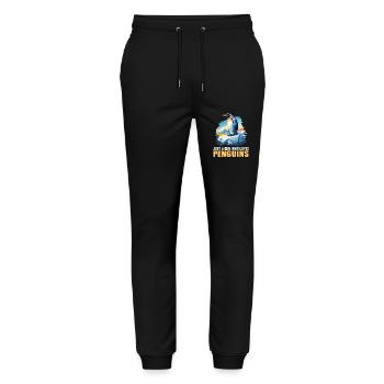 Pinguine Pinguin - Stanley/Stella Unisex Bio Jogginghose Mover  - Schwarz - Vorne - Marisol (170cm) & Nik (191cm)