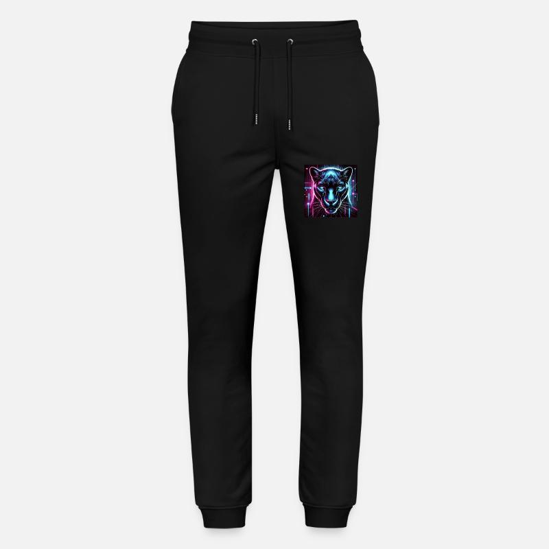 Cyberpunk Panther – Neon Stil - Stanley/Stella Unisex Bio Jogginghose Mover  - Schwarz