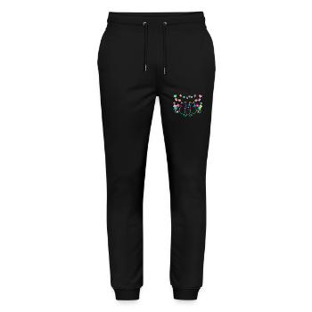 Cats Family Retro Vintage Kitten 80s 90s - Stanley/Stella Mover Unisex Organic Jogging Trousers - black - Front - Marisol (170cm) & Nik (191cm)