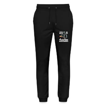 Ce gars est un super barman - Pantalon de jogging bio MOVER Stanley/Stella unisexe - noir - Devant - Marisol (170cm) & Nik (191cm)