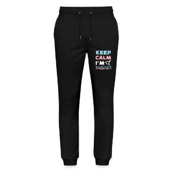 Transgender Trans LGBT Pride - Stanley/Stella Mover Unisex Organic Jogging Trousers - black - Front - Marisol (170cm) & Nik (191cm)