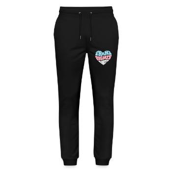 Transgender Trans LGBT Pride - Stanley/Stella Mover Unisex Organic Jogging Trousers - black - Front - Marisol (170cm) & Nik (191cm)