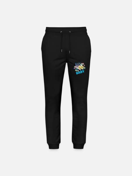 90s Baby Vintage Bday Party Funny retro - Stanley/Stella Unisex Bio Jogginghose Mover  - Schwarz