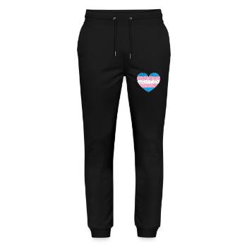 Transgender Trans LGBT Pride - Stanley/Stella Mover Unisex Organic Jogging Trousers - black - Front - Marisol (170cm) & Nik (191cm)