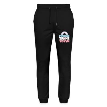 Transgender Trans LGBT Pride - Stanley/Stella Mover Unisex Organic Jogging Trousers - black - Front - Marisol (170cm) & Nik (191cm)