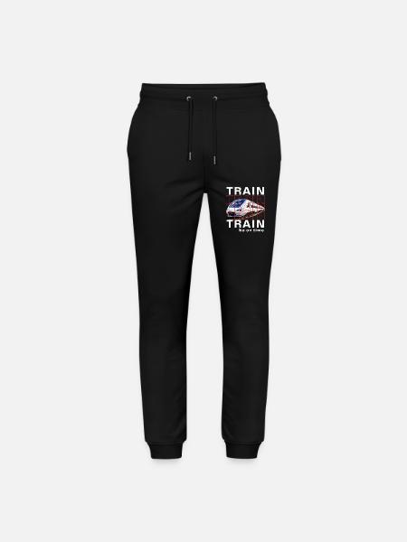ZUG TRAIN be on time - Stanley/Stella Mover Unisex Organic Jogging Trousers - black