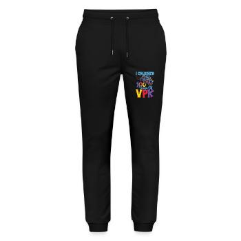 Ich Habe 100 Tage Vpk - Stanley/Stella Unisex Bio Jogginghose Mover  - Schwarz - Vorne - Marisol (170cm) & Nik (191cm)
