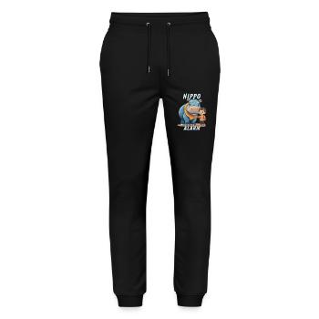 CHIDREN HIPPO ALARM - Stanley/Stella Mover Unisex Organic Jogging Trousers - black - Front - Marisol (170cm) & Nik (191cm)
