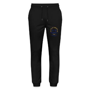 Evil Eye Spiritual Protection Mystical Fashion - Stanley/Stella Mover Unisex Organic Jogging Trousers - black - Front - Marisol (170cm) & Nik (191cm)