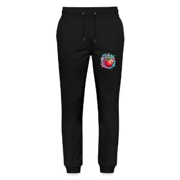 Graffiti tomato on wall - Stanley/Stella Mover Unisex Organic Jogging Trousers - black - Front - Marisol (170cm) & Nik (191cm)