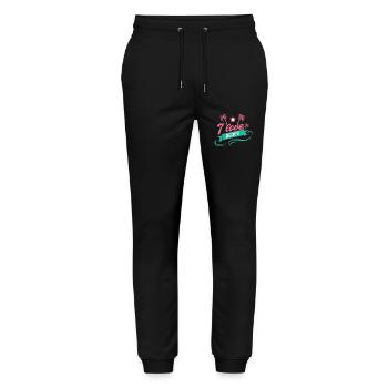 I Love Beach Cool Summer Design - Stanley/Stella Unisex Bio Jogginghose Mover  - Schwarz - Vorne - Marisol (170cm) & Nik (191cm)