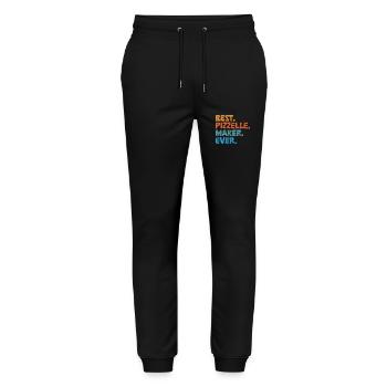 Pizzelle Waffle - Italian Waffles - Stanley/Stella Mover Unisex Organic Jogging Trousers - black - Front - Marisol (170cm) & Nik (191cm)