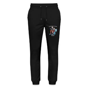SKELETON TOILET SMARTPHONE - Stanley/Stella Mover Unisex Organic Jogging Trousers - black - Front - Marisol (170cm) & Nik (191cm)