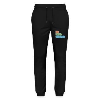 Be Kind Rewind Retro Motiv für Filmfans - Stanley/Stella Unisex Bio Jogginghose Mover  - Schwarz - Vorne - Marisol (170cm) & Nik (191cm)