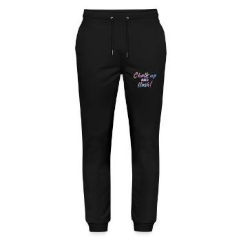 Boulderer Chalk Up Und Flash Bouldering - Stanley/Stella Unisex Bio Jogginghose Mover  - Schwarz - Vorne - Marisol (170cm) & Nik (191cm)