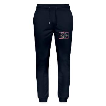 Scientifique de laboratoire médical Funny Lab Medical - Pantalon de jogging bio MOVER Stanley/Stella unisexe - marine - Devant - Marisol (170cm) & Nik (191cm)
