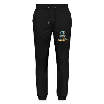 Chill Toad Pun Turtle - Stanley/Stella Mover Unisex Organic Jogging Trousers - black - Front - Marisol (170cm) & Nik (191cm)