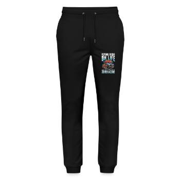Fly high in life with a touch of adrenaline - Stanley/Stella Mover Unisex Organic Jogging Trousers - black - Front - Marisol (170cm) & Nik (191cm)