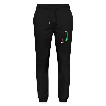 Buy Sell Stock Market Stock Market Trader - Stanley/Stella Mover Unisex Organic Jogging Trousers - black - Front - Marisol (170cm) & Nik (191cm)