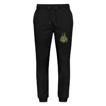 Dom Graffiti Style - Stanley/Stella Mover Unisex Organic Jogging Trousers - black - Front - Marisol (170cm) & Nik (191cm)