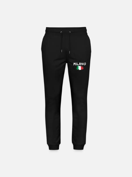 Milano Italy Flag Milan - Stanley/Stella Mover Unisex Organic Jogging Trousers - black