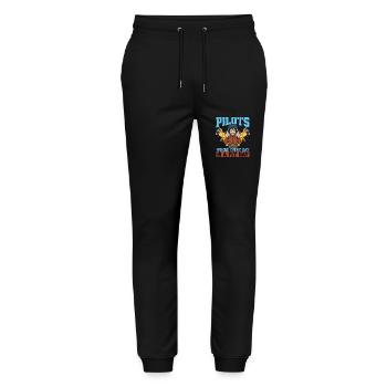 Aerobatic Pilots Where Everyday Is Paragliding - Stanley/Stella Mover Unisex Organic Jogging Trousers - black - Front - Marisol (170cm) & Nik (191cm)