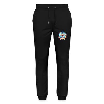 Donut with icing - Stanley/Stella Mover Unisex Organic Jogging Trousers - black - Front - Marisol (170cm) & Nik (191cm)