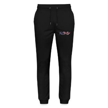 No Kings in America since 1776 - Stanley/Stella Mover Unisex Organic Jogging Trousers - black - Front - Marisol (170cm) & Nik (191cm)