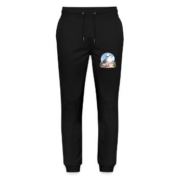 Seagulls Seagull - Stanley/Stella Mover Unisex Organic Jogging Trousers - black - Front - Marisol (170cm) & Nik (191cm)