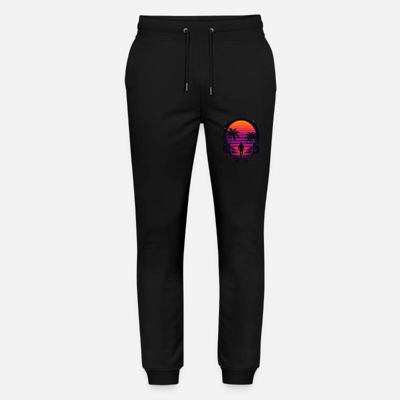 Synthwave Cowboy - Vêtements Désert - Pantalon de jogging bio MOVER Stanley/Stella unisexe - noir