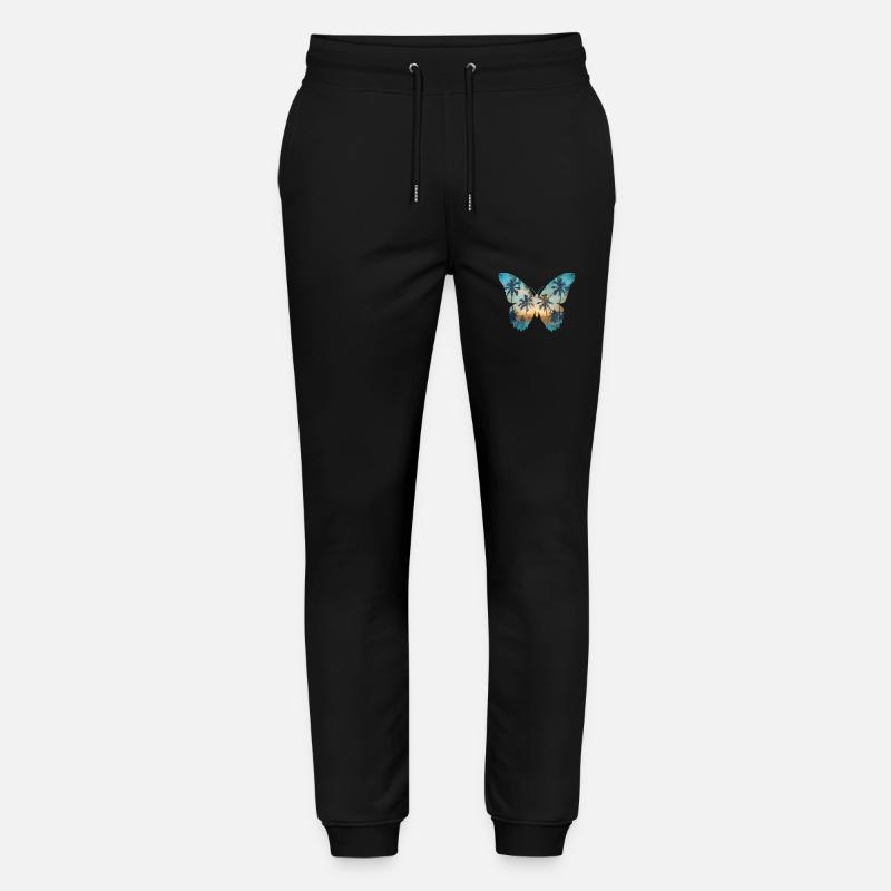 Papillon Palmier Aile - Pantalon de jogging bio MOVER Stanley/Stella unisexe - noir
