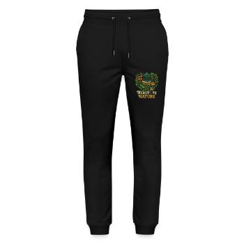 Nerdy By Nature Retro Illustration - Stanley/Stella Mover Unisex Organic Jogging Trousers - black - Front - Marisol (170cm) & Nik (191cm)