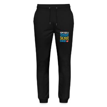 Manche Nennen Mich Schulberater Papa - Stanley/Stella Unisex Bio Jogginghose Mover  - Schwarz - Vorne - Marisol (170cm) & Nik (191cm)