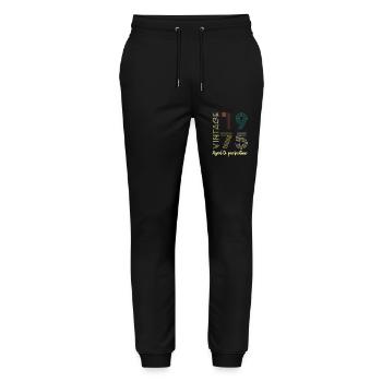 50 Years 1975 Vintage Retro Birthday Gift - Stanley/Stella Mover Unisex Organic Jogging Trousers - black - Front - Marisol (170cm) & Nik (191cm)