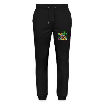Be Happy as a School Counselor - Stanley/Stella Mover Unisex Organic Jogging Trousers - black - Front - Marisol (170cm) & Nik (191cm)
